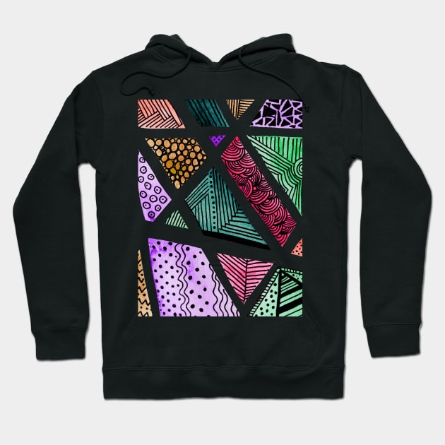 Geometric doodles - multicolor Hoodie by wackapacka